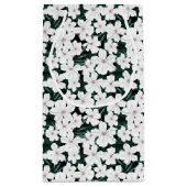 白い熱帯花模様 スモールペーパーバッグ (裏面)