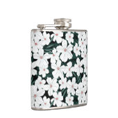 白い熱帯花模様 フラスク (右)