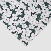 白い熱帯花模様 薄葉紙 (詳細)