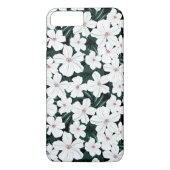 白い熱帯花模様 Case-Mate iPhoneケース (裏面)