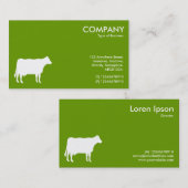 白い牛の記号 – 緑669900 名刺 (正面/裏面)