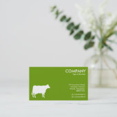 白い牛の記号 – 緑669900 名刺 (スタンド正面)