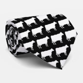 白い牛 – 黒 ネクタイ (ロール)