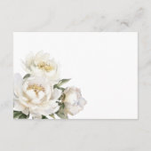 白い牡丹の結婚詳細エンクロージャカード エンクロージャーカード (裏面)