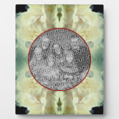 白い牡丹の花の花びら独自の写真を作成 フォトプラーク (正面)