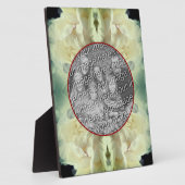 白い牡丹の花の花びら独自の写真を作成 フォトプラーク (側面)