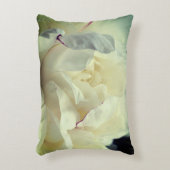 白い牡丹の花の開花クローズアップ アクセントクッション (正面(垂直))