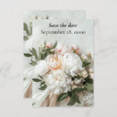 白い牡丹の花束（レース付） (正面/裏面)