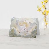 白い牡丹空白の写真グリーティングカード カード (黄色い花)