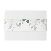 白い牡丹結婚の緑 招待状ベリーバンド (裏面例)