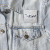 白い牡丹結婚の花嫁付き名札 缶バッジ (インサイチュ)