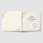 白い牡丹結婚の花 ゲストブック (全面)