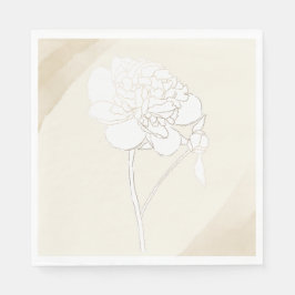 白い牡丹結婚の花 スタンダードランチョンナプキン