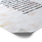 白い牡丹11表結婚座図 ポスター (角)