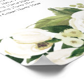 白い牡丹 |フローラ結婚の座席表 ポスター (角)