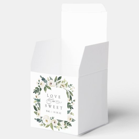 白い牡丹 |フローラ「愛は甘い」結婚の フェイバーボックス (オープン)