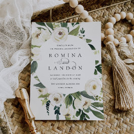 白い牡丹 |ラウンドフローラフレ結婚ーム 招待状