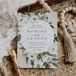 白い牡丹 |ラウンドフローラフレ結婚ーム 招待状