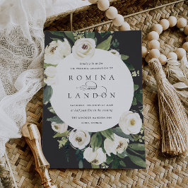 白い牡丹 |ラウンドフローラフレ結婚ーム 招待状