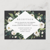 白い牡丹 |水彩フローラ結婚披露宴 エンクロージャーカード (正面)