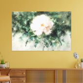 *~*白い牡丹TV2 Art Stretted Canvas Print キャンバスプリント (インサイチュ (リビング))