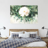 *~*白い牡丹TV2 Art Stretted Canvas Print キャンバスプリント (インサイチュ (寝室))