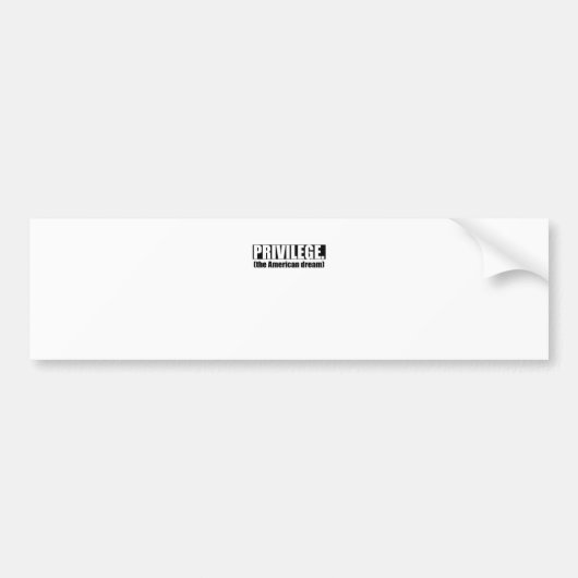 白い特権 バンパーステッカー (正面)