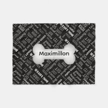 白い犬の骨と名前を持つ小さな黒