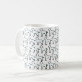 白い犬 白 コーヒーマグカップ (正面左)