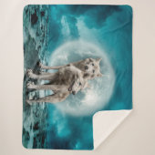 白い狼 シェルパブランケット (正面)