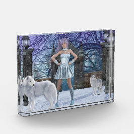 白い狼 フォトブロック