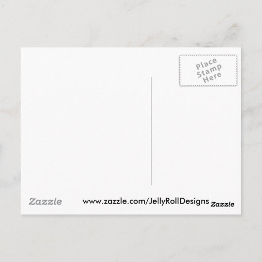 白い猫が絵を描する ポストカード (裏面)