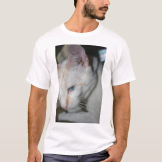 白い猫のワイシャツ Tシャツ