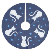 白い猫の木のスカート ブラッシュドポリエステルツリースカート (正面)