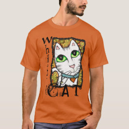 白い猫の現代美術のTシャツ Tシャツ