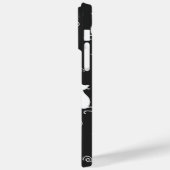 白い猫柄の黒 Case-Mate iPhoneケース (裏面 / 左)