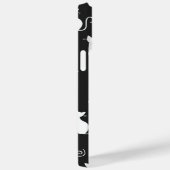 白い猫柄の黒 Case-Mate iPhoneケース (裏面 / 右)