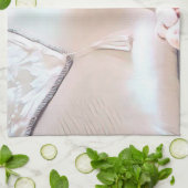 白い猫 キッチンタオル (折り畳み)