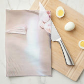 白い猫 キッチンタオル (四つ折り)