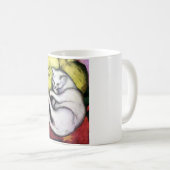 白い猫、フランツ・マルク コーヒーマグカップ (正面右)