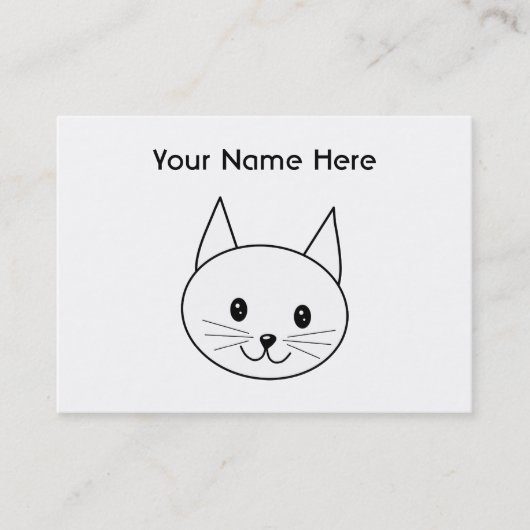 白い猫 名刺 (正面)