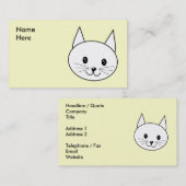 白い猫 名刺 (正面/裏面)