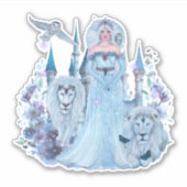 白い獅子と蝶と氷の王女 シール (正面)
