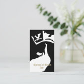 白い玉座を黒の名刺に 名刺 (スタンド正面)