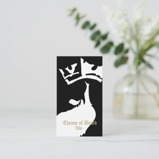 白い玉座を黒の名刺に 名刺 (スタンド正面)