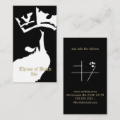 白い玉座を黒の名刺に 名刺 (正面/裏面)