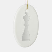 白い王の駒 セラミックオーナメント (右)