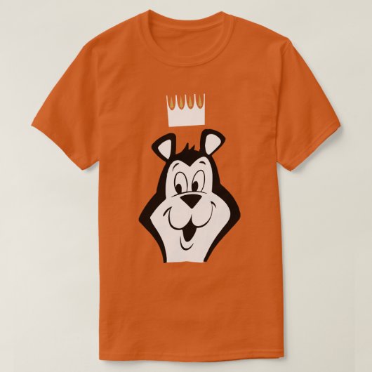 白い王冠を持つクマ Tシャツ (デザイン正面)