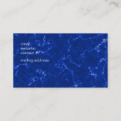 白い王室の静脈を持つ青い大理石 名刺 (裏面)