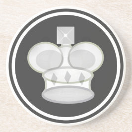 白い王駒 コースター